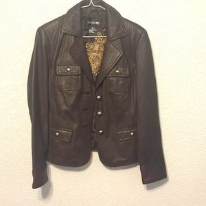 Leather blazer